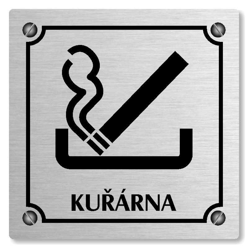 Kuřárna, 80x80mm, stříbrná, Kansas